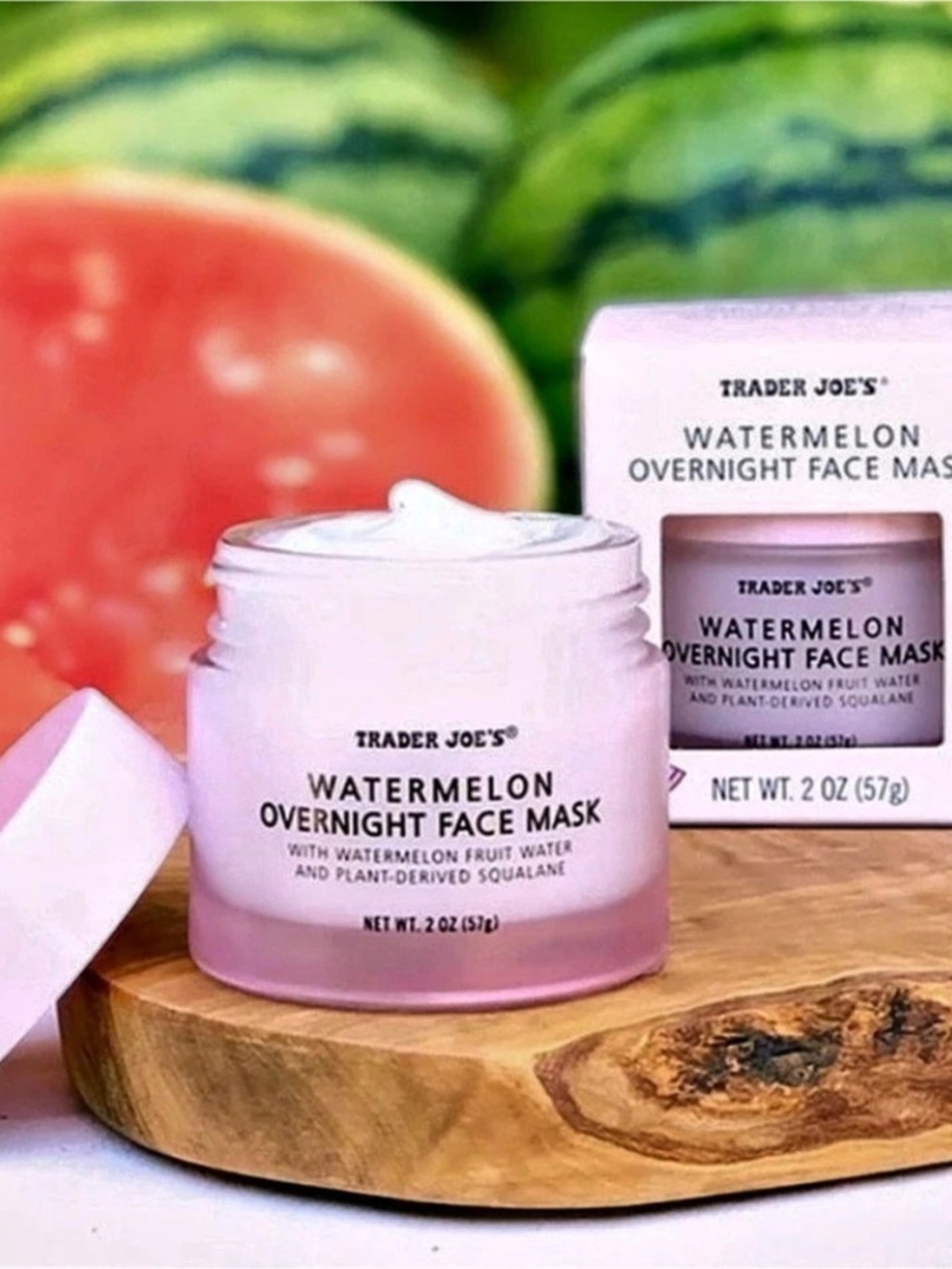 ๐ Trader Joeโs Watermelon Overnight Face Mask โ 2 oz (57g) New In Box